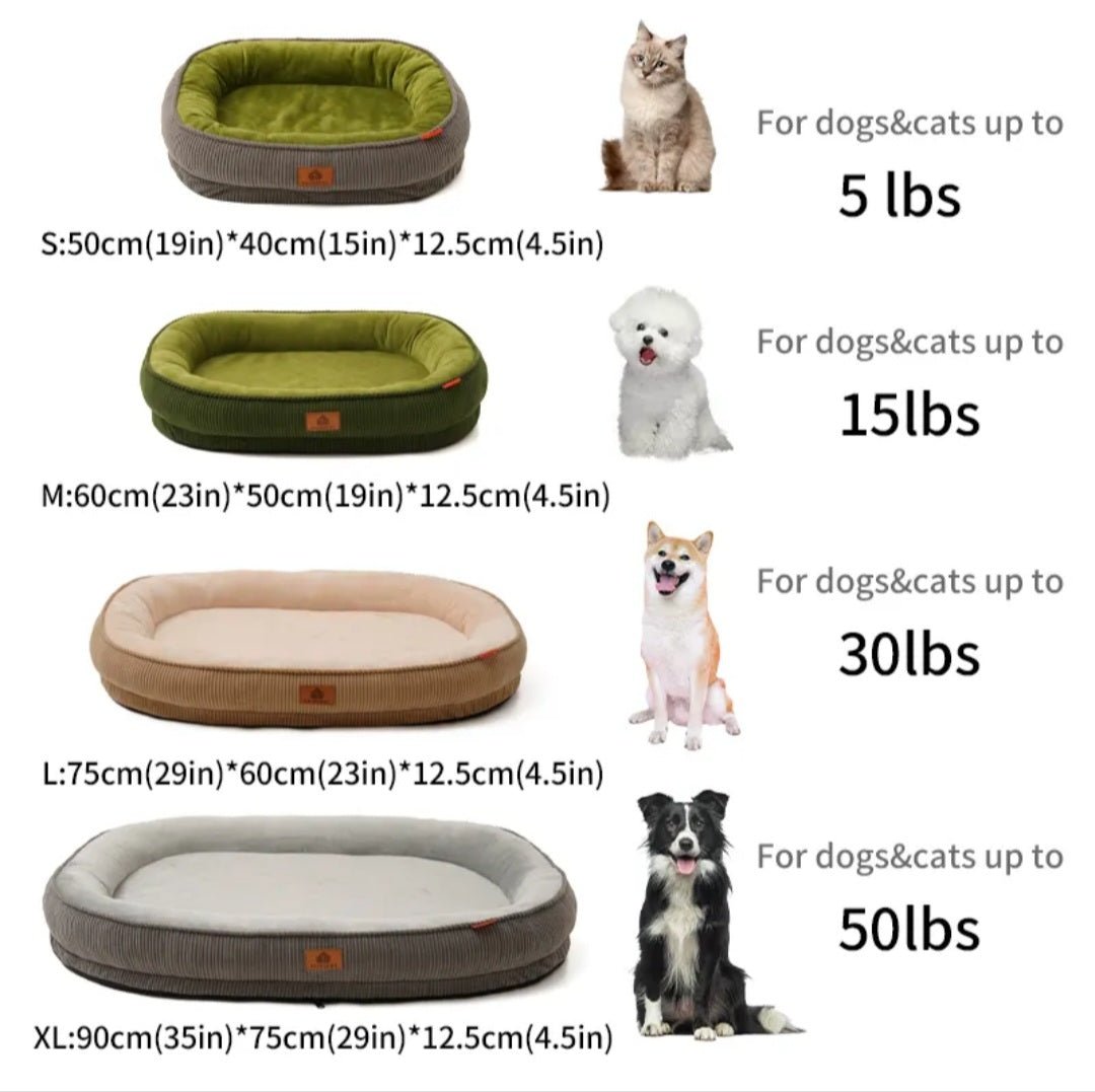 Luxury Orthopaedic Dog & Cat Bed – Soft Washable Pet Sofa - Idy V. Fit Naturals