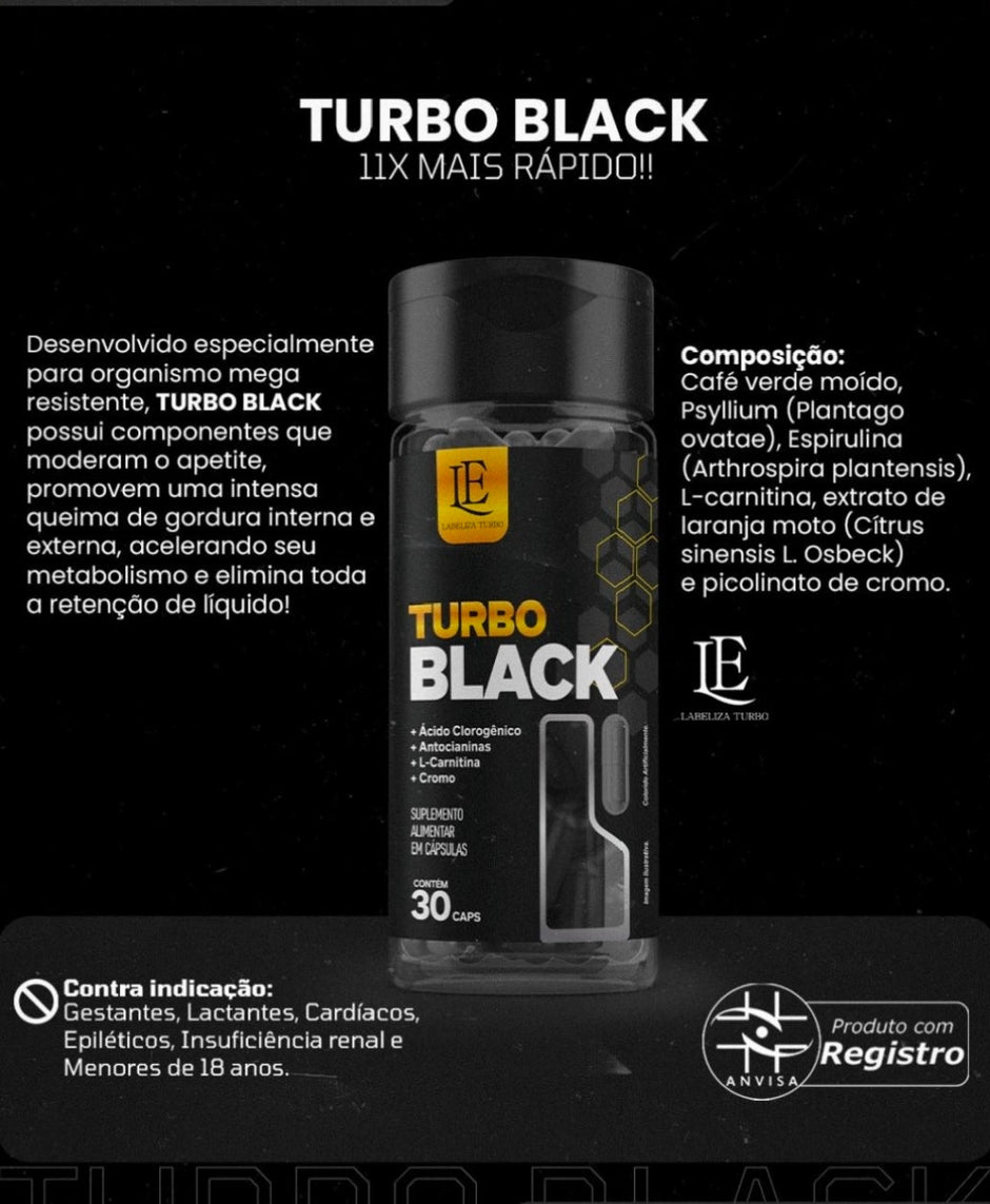Turbo Black – Metabolism & Appetite Support Supplement | 30 Capsules - IDY V. FIT NATURALS