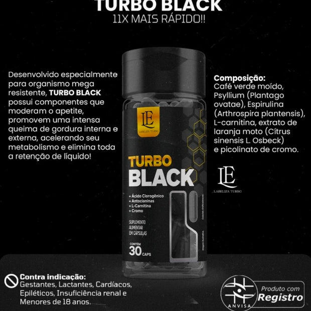 Turbo Black – Metabolism & Appetite Support Supplement | 30 Capsules - IDY V. FIT NATURALS