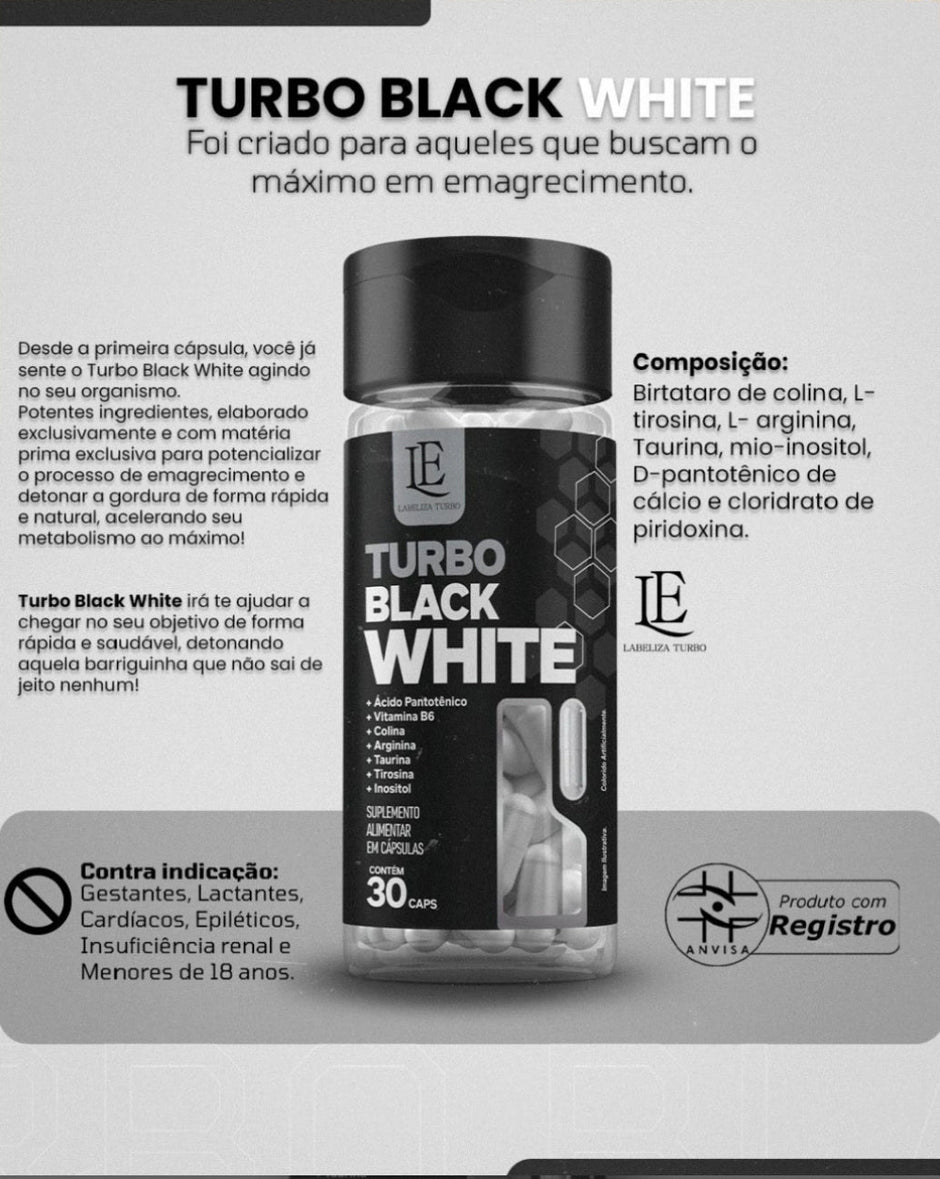 Turbo Black White – Metabolism & Weight Management Support | 30 Capsules - IDY V. FIT NATURALS