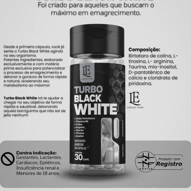 Turbo Black White – Metabolism & Weight Management Support | 30 Capsules - IDY V. FIT NATURALS