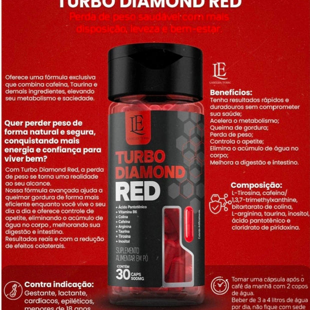 Turbo Diamond Red – Metabolism & Appetite Control Support | 30 Capsules - IDY V. FIT NATURALS